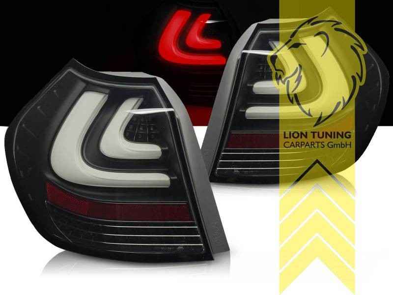 LTG Pair LED Rear Lights Tail Lamps BMW 1 Series E87 03-07 Black Smoke LHD