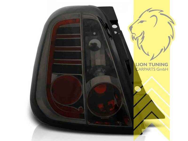 LTG Pair LED Rear Lights Lamps Fiat 500 312 595 695 07+ Abarth black smoke LHD