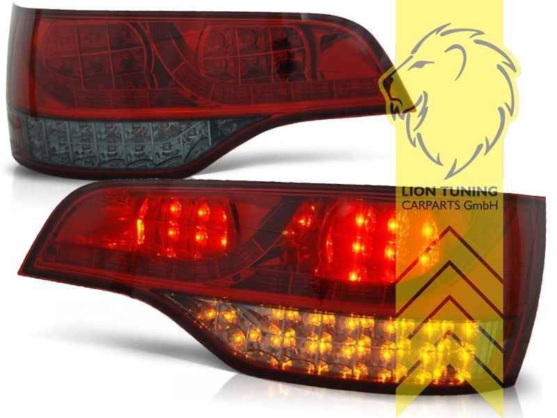 LT Pair LED Lightbar DRL REAR LIGHTS Audi Q7 4L 05-09 black red LHD
