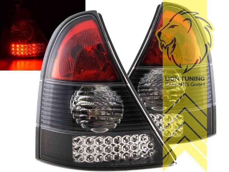 LTG LED Rear Lights Tail Lamps Renault Clio 2 B BB CB LB SB 01-05 Black LHD