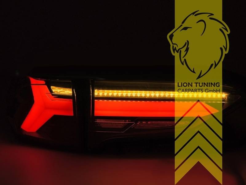 LT Pair LED REAR LIGHTS Tail Lamps Lightbar DRL Toyota RAV4 A5 H5 18+ black LHD