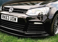 DTST UK VW Polo Front Bumper Lower Spoiler Splitter Gloss Black R-Line