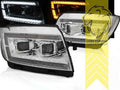 LT Pair LED DRL Halo Lightbar Headlights VW Crafter 2 SY 2016+ chrome LHD