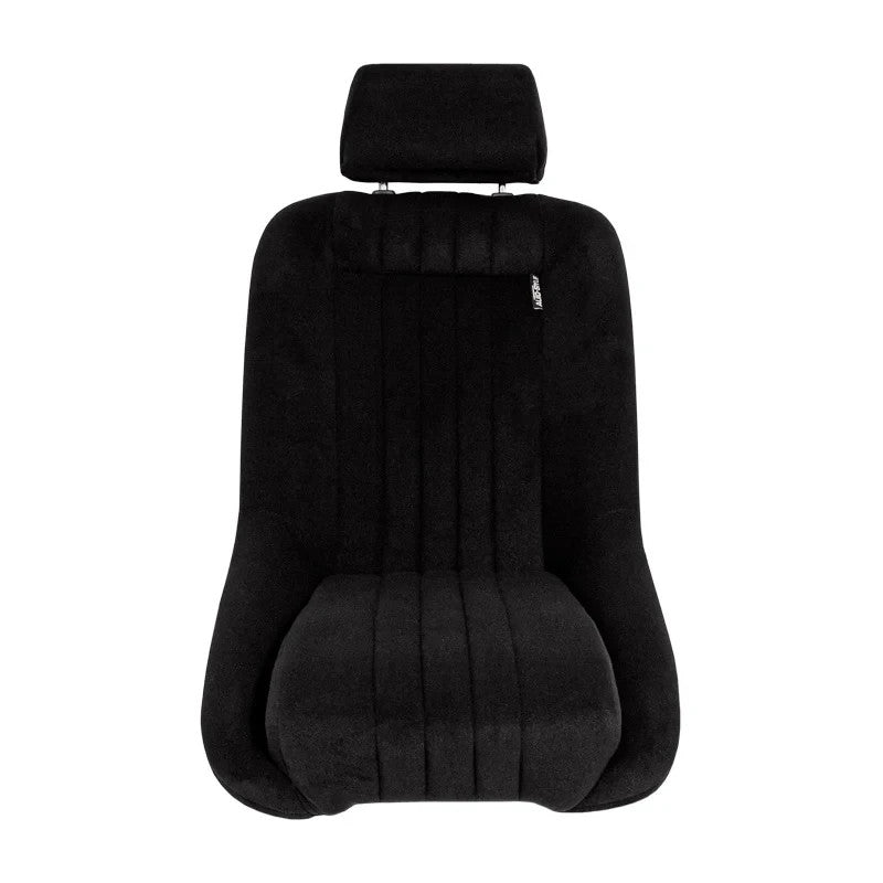 ATST x1 LH Luxe Universal Classic Retro Bucket Seat Black Fabric Cloth + slides