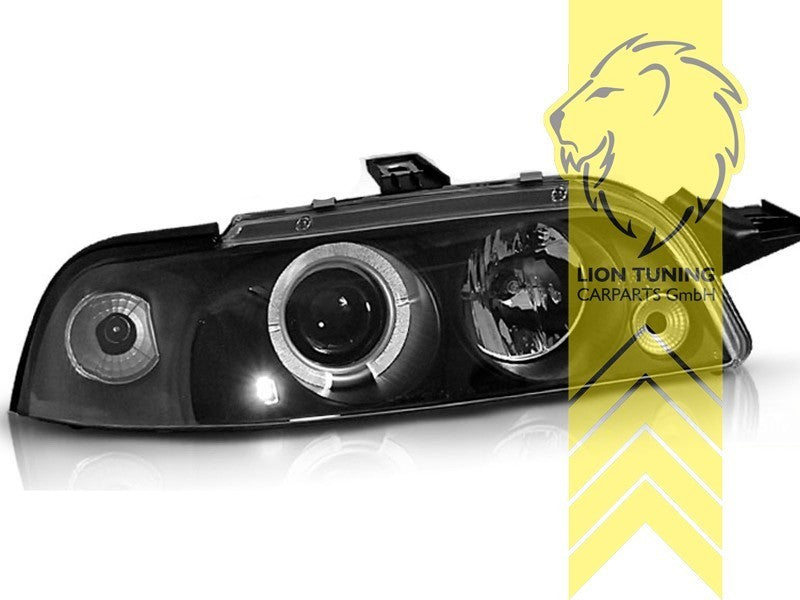 LT LED DRL Lightbar Halo Ring Headlights Fiat Punto 1 Type 176 C L 93+ black LHD
