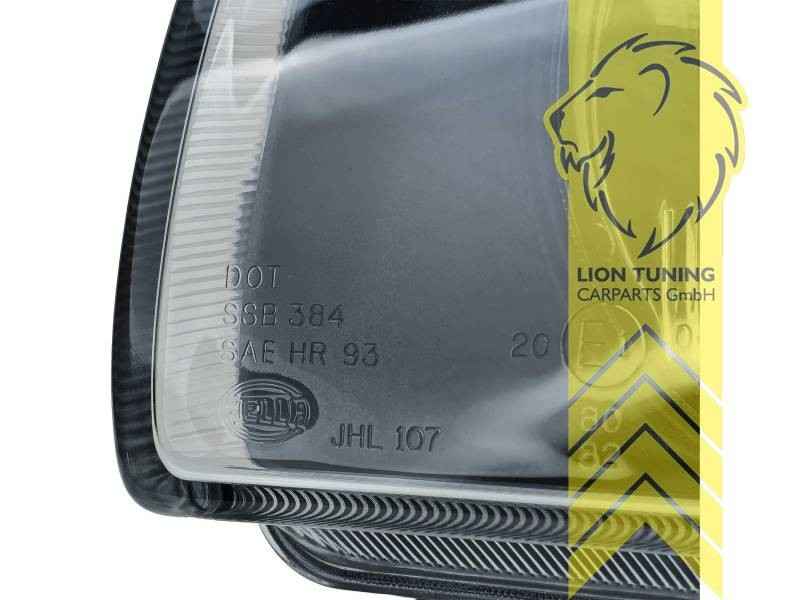 LTG Pair Halogen Headlights BMW E36 Sedan Touring Coupe Cabrio 90-00 black LHD