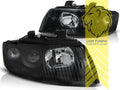 LTG Pair DEPO Halogen Headlights Audi A4 B6 8E Sedan Avant 00-04 Black RHD LHD