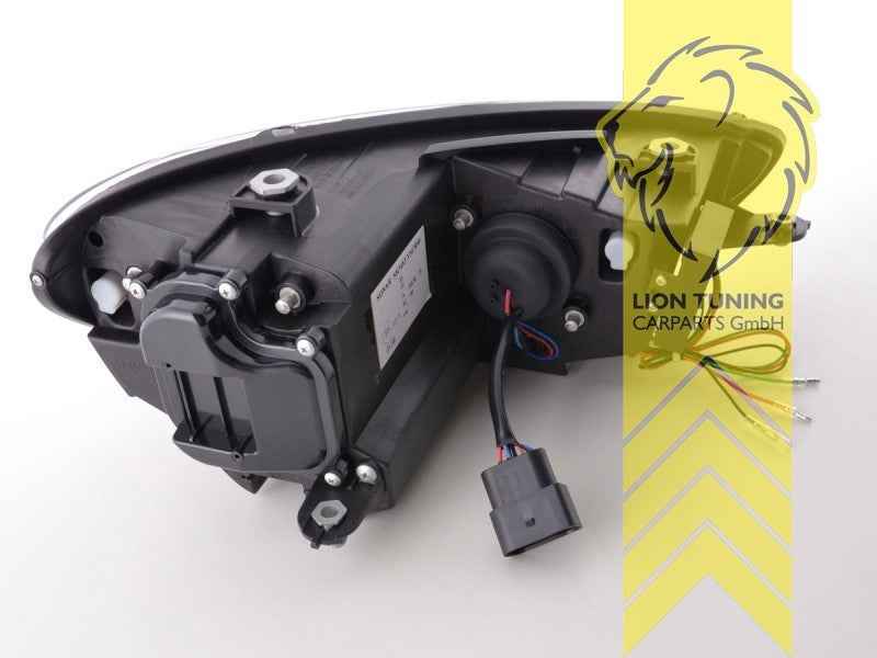 LTG Pair LED DRL Halo Lightbar Headlights VW Scirocco 3 black LHD
