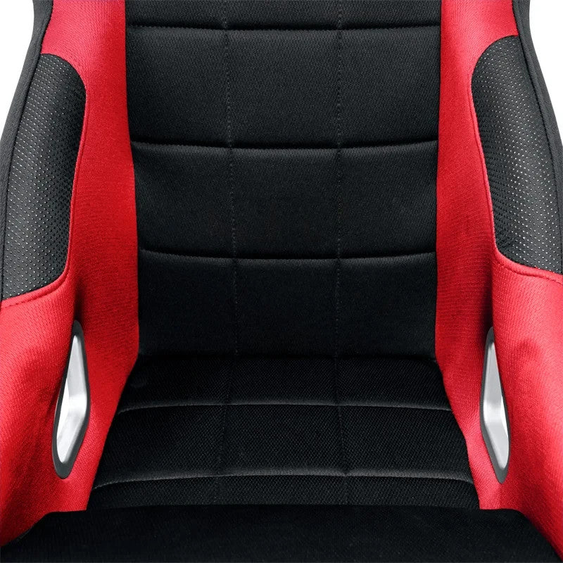 ATST x1 Fixed Back Drift Track Bucket Seat Black Red Car Van Bus Sim + slides