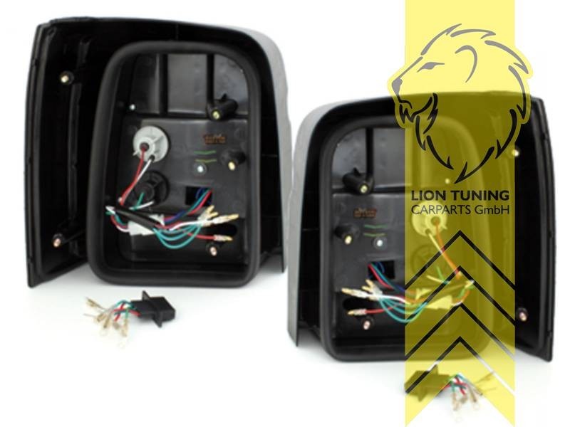 LTG Pair LED Rear Lights Tail Lamps W Passat B5 3B 97-00 Variant black LHD