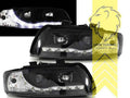 LTG LED DRL Lightbar Headlights Audi A4 B6 8E 00-04 Sedan Avant Black LHD