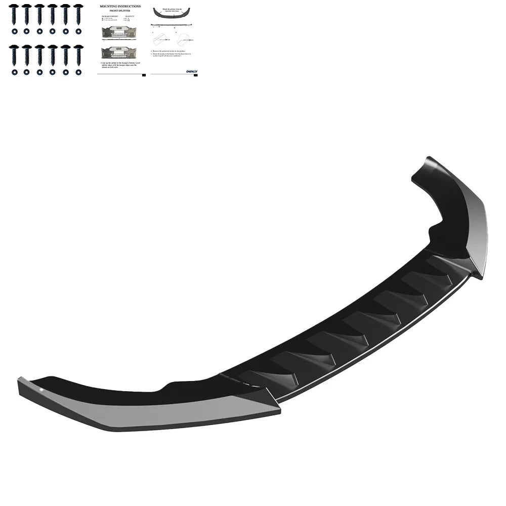 OW Front Bumper Splitter CUPRA Leon MK1 Facelift 2024+ TUV ABS Gloss Black