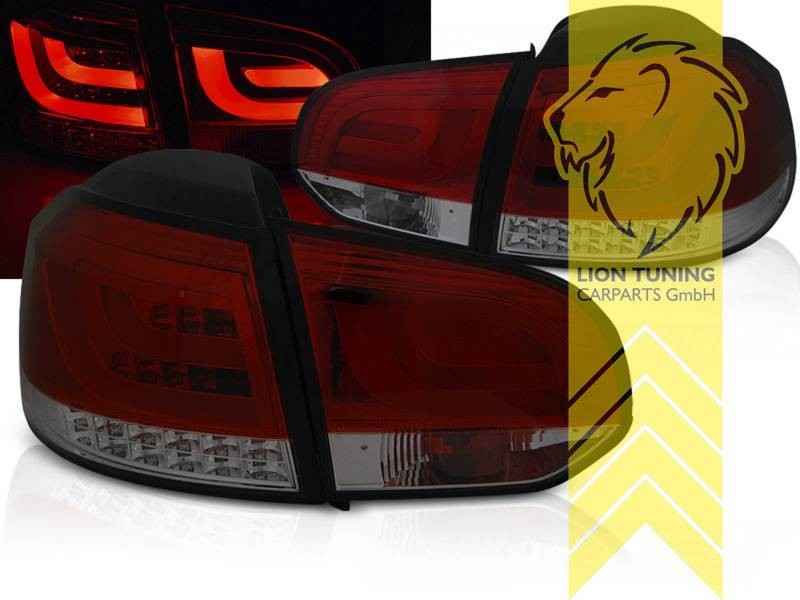 LTG Pair LED Dynamic Rear Lights Tail Lamps VW Golf 6 5K1 red black 08-13 LHD