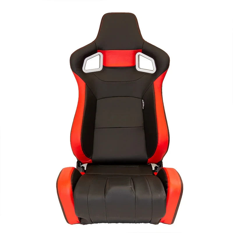 ATST x1 Universal Car Van Camper Sim Bucket Seat RS6-II Black Red Matte Syn Leat