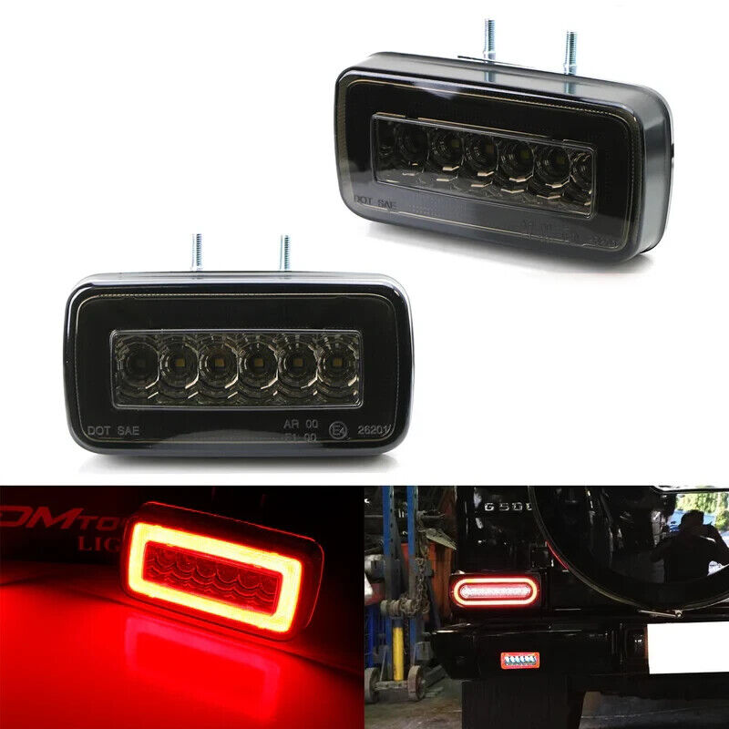 LED Rear Lights Smoked Rear Foglight, Backup Reverse Lamps Mercedes W463 G-Class
