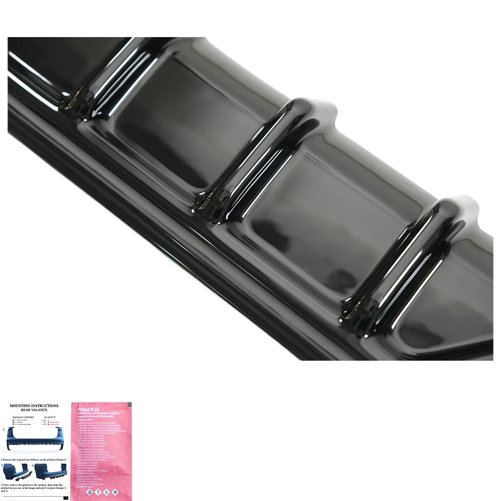 OW Rear Diffusor Diffuser VW Transporter T7 24+ Transit Custom 2 ABS Gloss Black