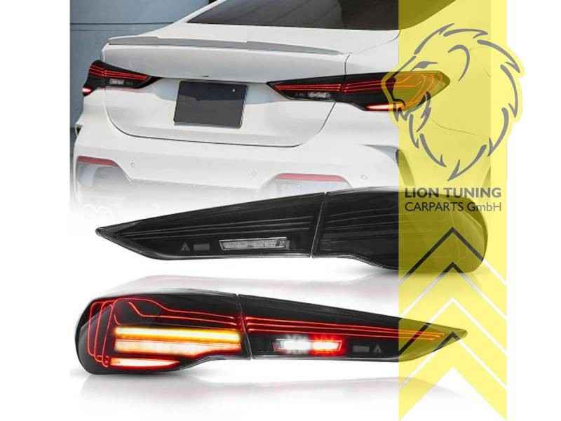 LTG Pair LED Rear Lights Tail Lamp BMW G22 Coupe G23 G26 Gran Coupe Black LHD