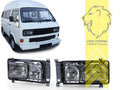 LT Aftermark Headlights VW T3 Van Multivan Caravelle Bus Box Flatbed 79-92 black