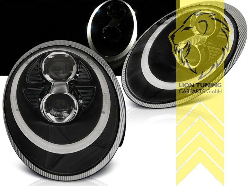 LTG Pair LED DRL Halo Matrix XENON HID Headlights Porsche 911 997 04-08 LHD