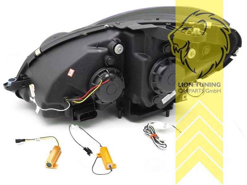 LT LED DRL Lightbar Headlights Mercedes Benz W204 S204 C-Class chrome LHD