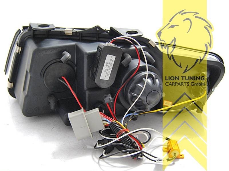 LTG Pair Aftermarket LED DRL Headlights Audi A4 B6 B7 8E 02-06 Cabrio chrome LHD