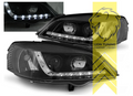 LT Set LHD Astra G 98-05 black LED DRL Lightbar Halo Headlights LHD