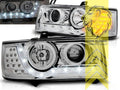 LT LED DRL Halo Lightbar Headlights VW T4 Bus 90-03 Transporter chrome LHD