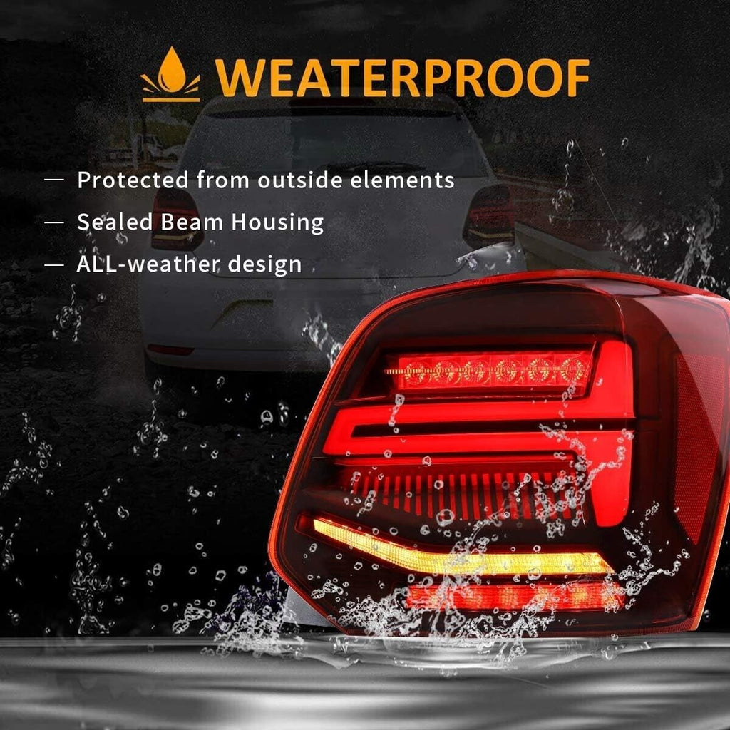 VLAND Pair Polo MK5 6R 6C TSI LWB SWB 09-17 Lightbar Sequential LED DYNAMIC Rear Lights RHD