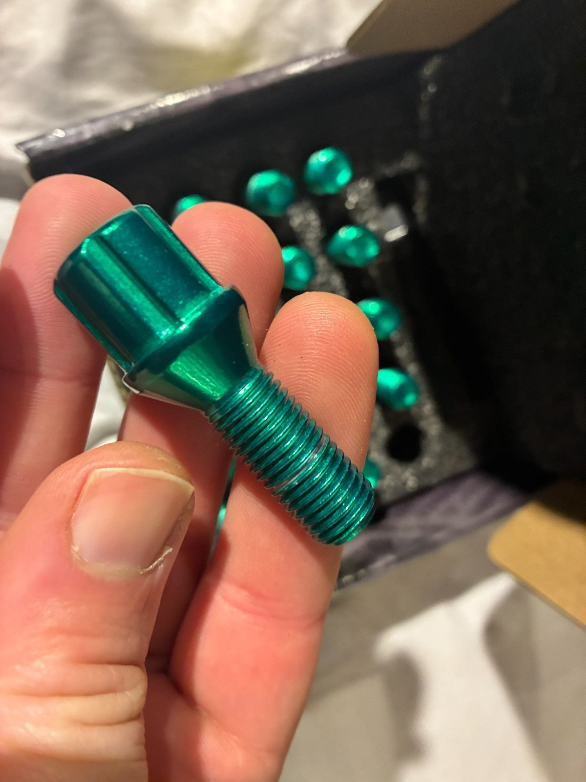 OMP Speed Alloy Wheel Lug Bolts Nuts x20 M12 x 1.5 17/19 L 27mm Green 10.9