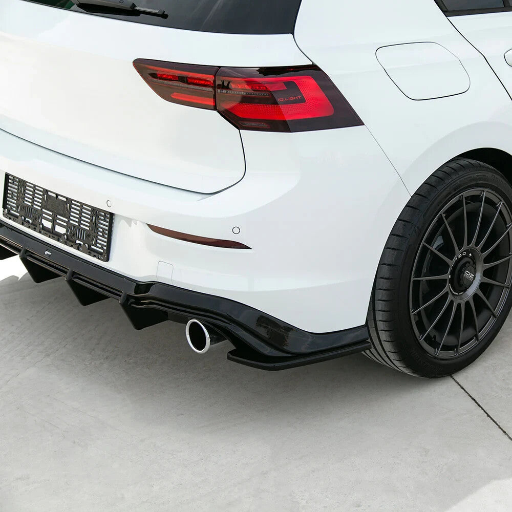 OW Rear Diffuser Valance VW Golf MK 8 GTI / R-Line 2020+ Gloss Black ABS