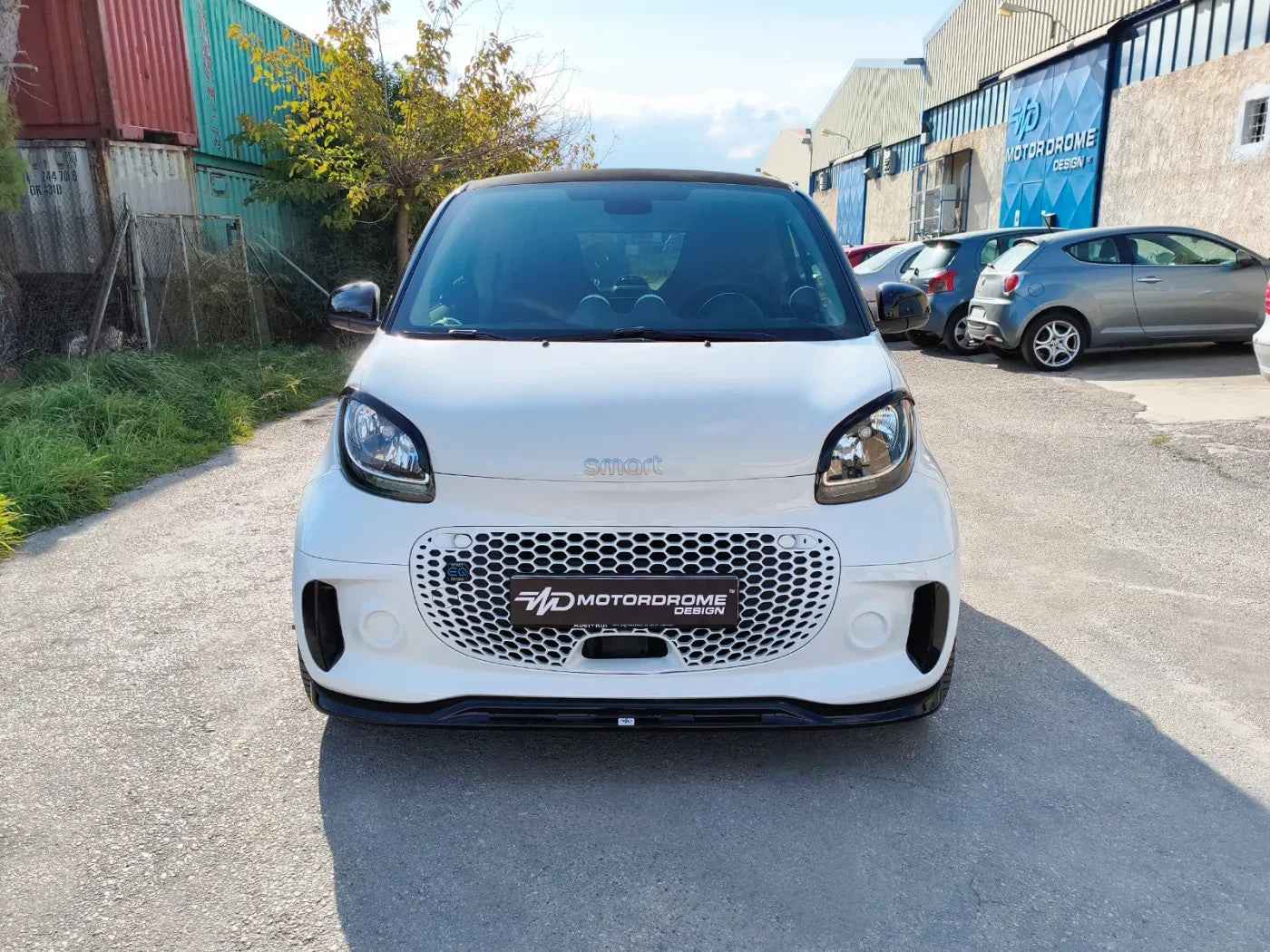 Motordrome Design Front Splitter Styling Body Smart 453 EQ Fortwo Black Gloss