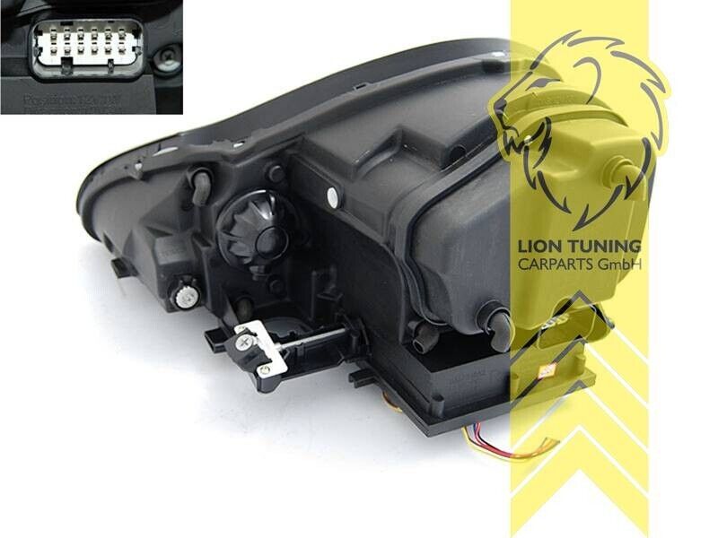 LT Pair LED Headlights Lightbar DRL Porsche Cayenne XENON 02-07 9PA chrome LHD