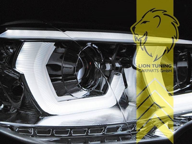 LTG Aftermarket LED DRL Headlights for BMW X5 E70 07+ chrome LHD