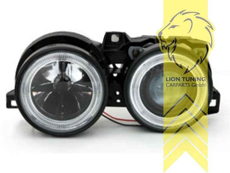 LTG DEPO Pair LED Halo Headlights BMW E30 Sedan Touring Coupe Cabrio RHD / LHD