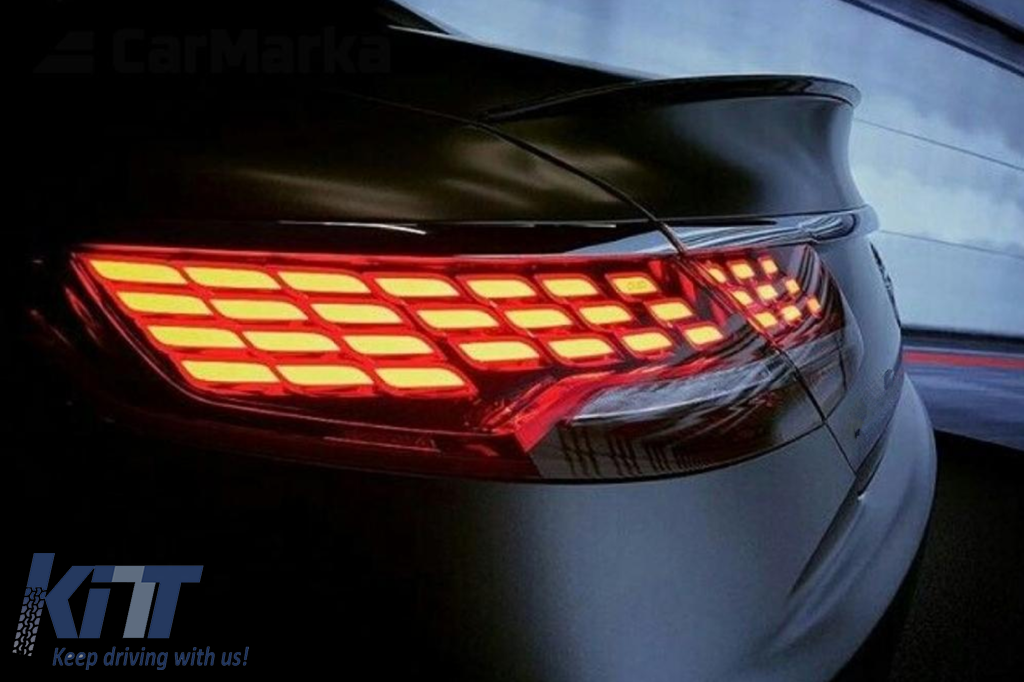KT Pair LED Rear Lights Merc S-Class Coupe C217 Cabrio A217 15-17 S63 S65 LHD