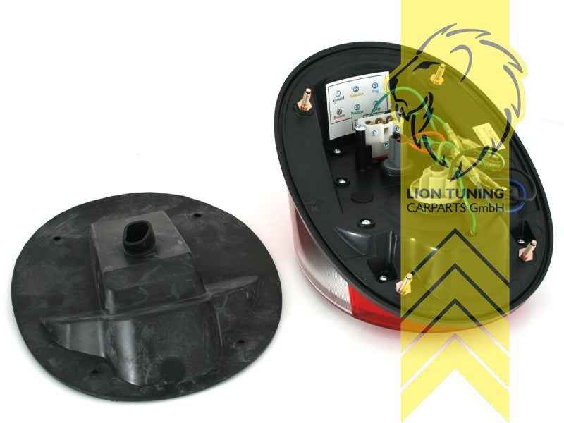 LTG Pair LED Rear Lights Lamps VW Beetle 15 49-03 red black LHD