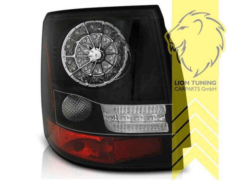 LT Pair DYNAMIC LED DRL Rear Tail Lights Range Rover 3 LS 05-09 Black & Red LHD