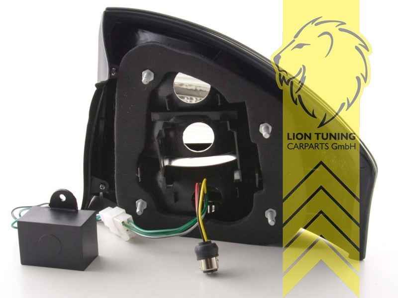 LTG Pair LED Rear Lights Tail Lamps Audi A6 C5 4B sedan 97-05 black smoke LHD