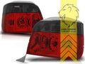 LT Pair LED DRL Lightbar Rear lights BMW E36 Touring red black smoke LHD