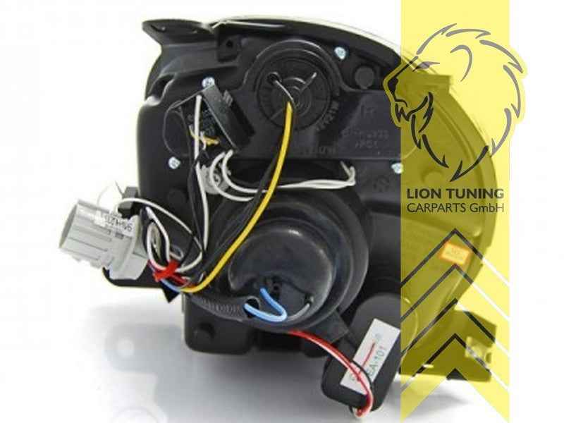 LTG Pair LED DRL Halo Headlights Fiat 500 312 595 695 C 07-15 + Abarth black LHD