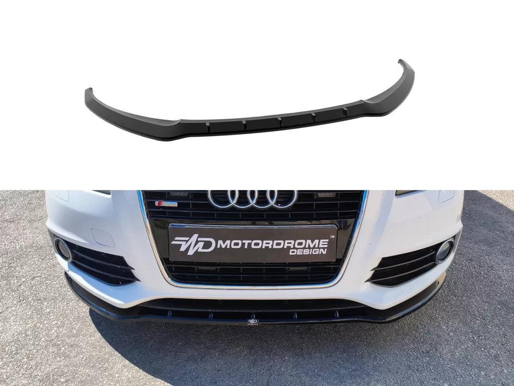 Motordrome Front Bumper Splitter  Audi A3 S-Line 8P Facelift 08-12 Black Gloss