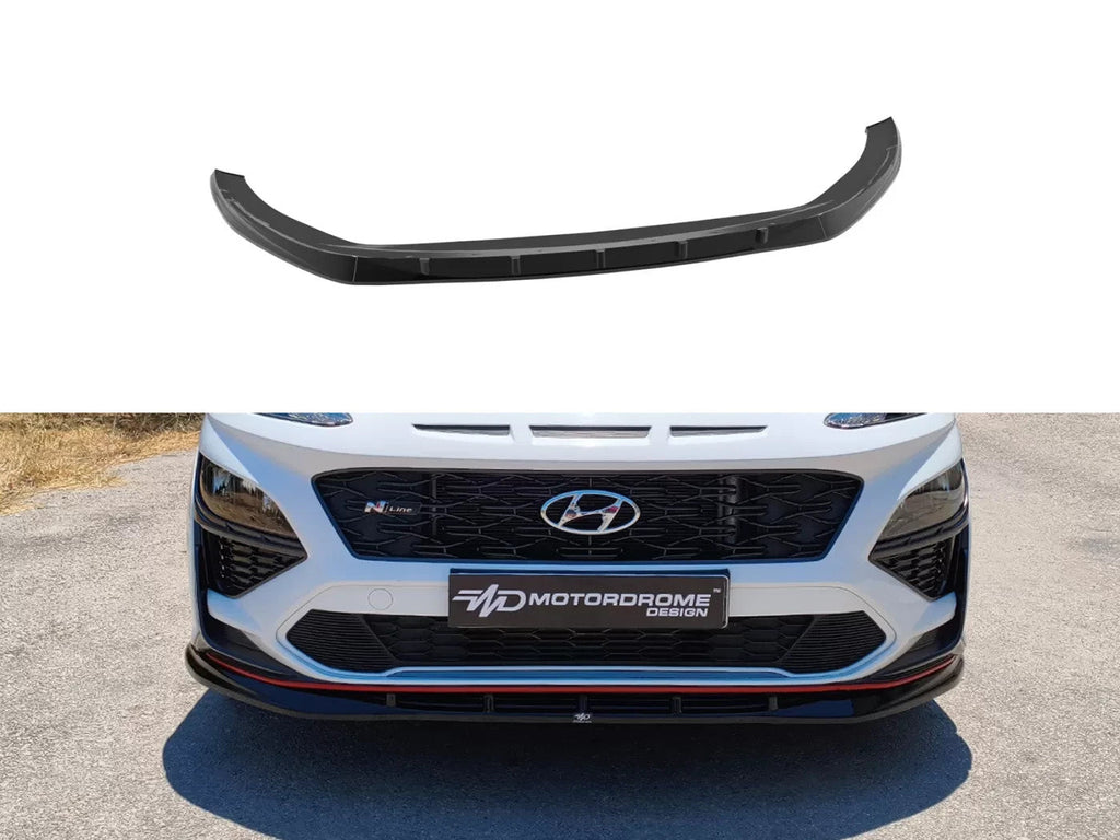 Motordrome Front Splitter Diffuser Hyundai Kona Ν N-Line Mk1 Facelif Gloss Black