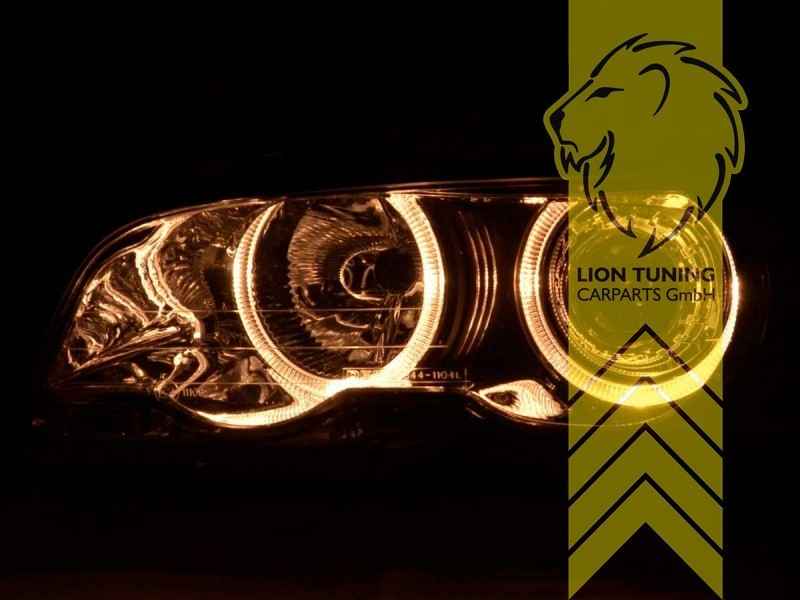 LTG DEPO Pair LED Halo Headlights BMW E46 Sedan Touring Black 98-01 RHD / LHD