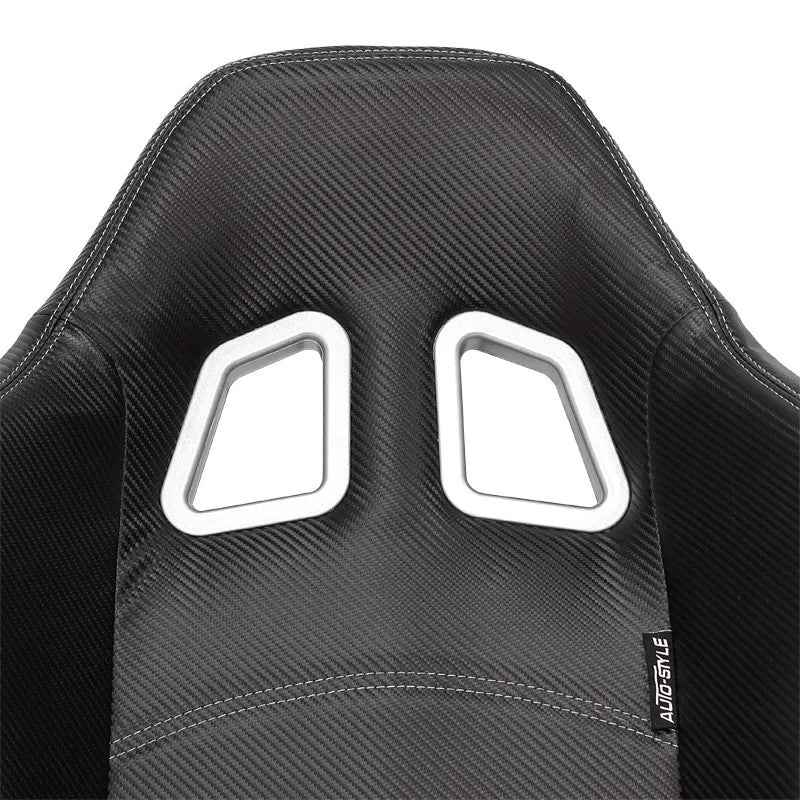 ATST x1 Type Z Universal Carbon Bucket Seats Black Synth Leather Grey Stitch