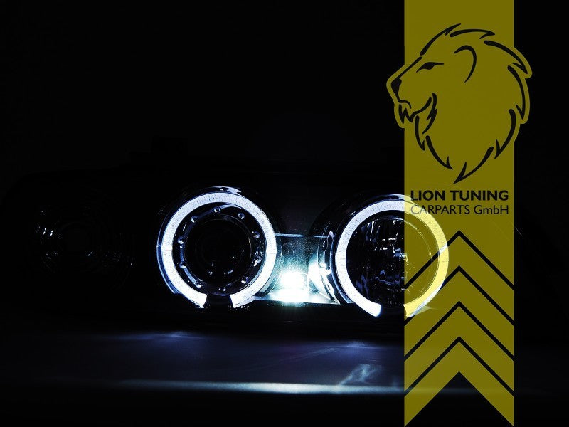 LT Pair CCFL LED DRL Halo Headlights BMW E39 Limousine Touring chrome 95-00 LHD
