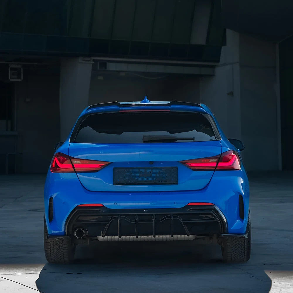 OW Rear Bumper Splitter Diffusor BMW 1 Series F40 M-Pack M135i 19-24 Gloss Black