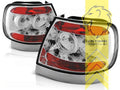 LT Pair Halogen Rear Lights Tail Lamps Audi A4 B5 8D sedan white chrome LHD