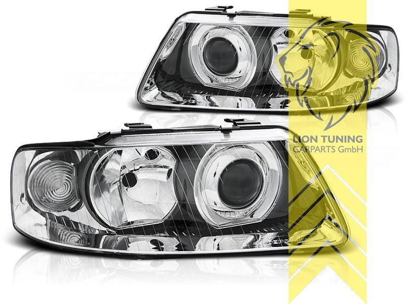 LTG Pair DEPO Halogen Headlights Audi A3 8L Facelift chrome Facelift 00-03 LHD
