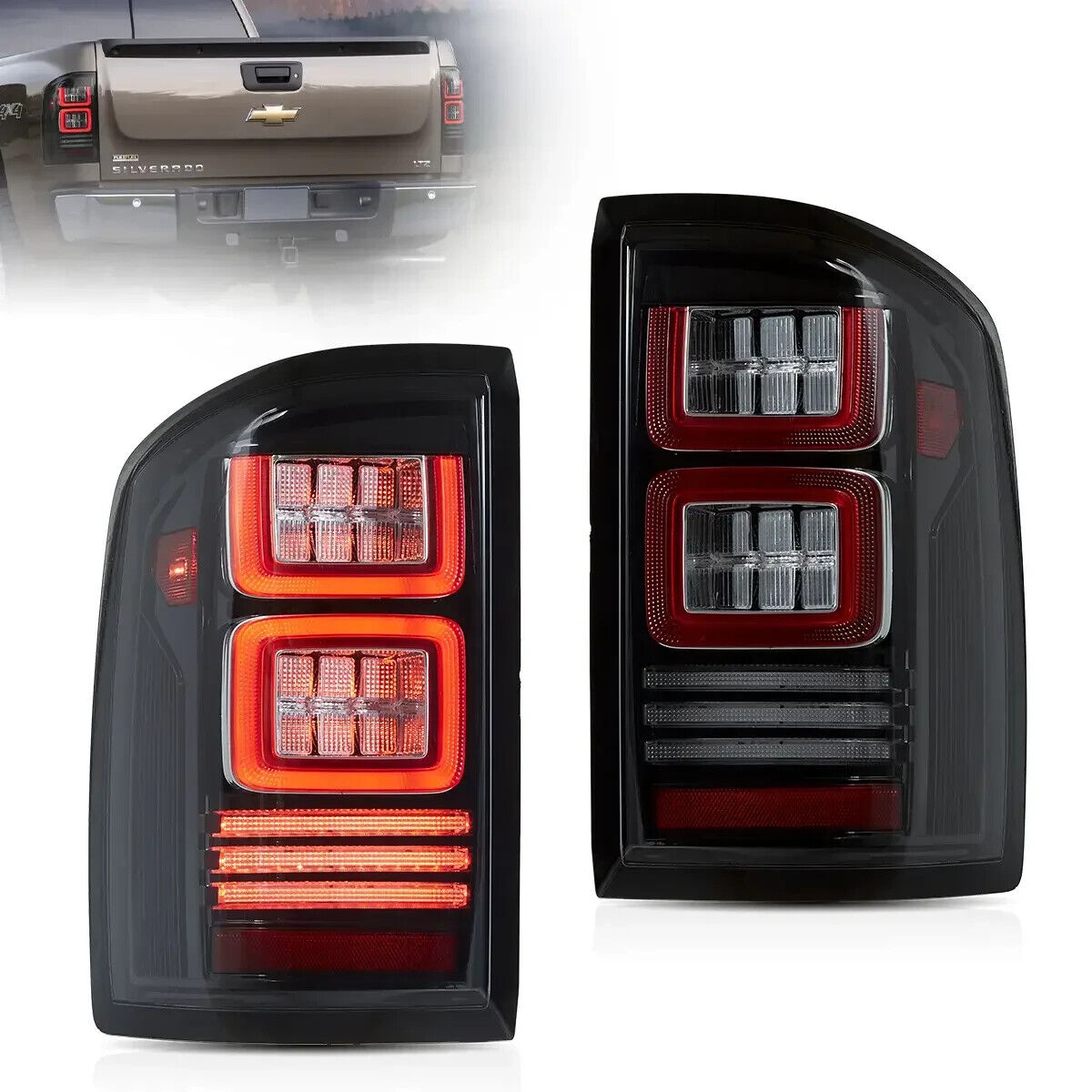 VLAND 07-13 Chevrolet Silverado 1500 2500HD 3500HD GMC Sierra Dually Rear Lights