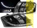 LTG Pair LED DRL Lightbar Headlights Audi TT 8N Coupe Cabrio 98-06 black LHD